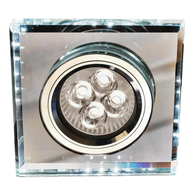 Set 3x vstavané stropné LED svietidlo CATHLAMET - 3xGU10, 50W + LED 2,1 W, biele svetlo
