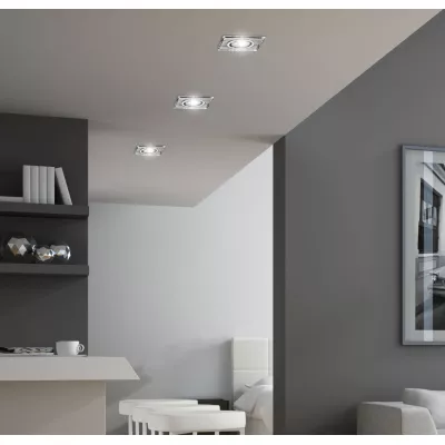 Set 3x vstavané stropné LED svietidlo CATHLAMET - 3xGU10, 50W + LED 2,1 W, biele svetlo