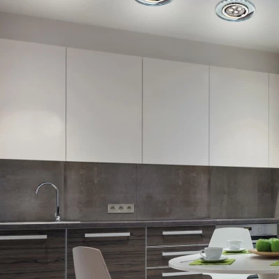 Set 3x stropné LED podhľadové osvetlenie CENTRALIA - 3xGU10, 50W + LED 2,1W, okrúhle, biele svetlo