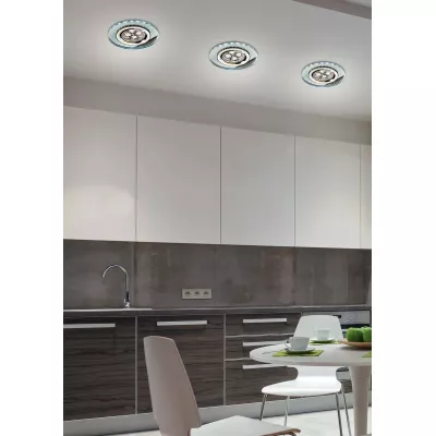 Stropné LED podhľadové osvetlenie CENTRALIA - 1xGU10, 50W + LED 2,1W, okrúhle, biele svetlo