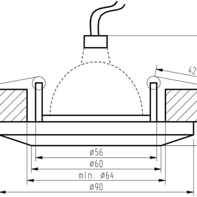 Stropné okrúhle zápustné osvetlenie DUVALL - 1xGU5,3, MR16, 50W, ružové / žlté