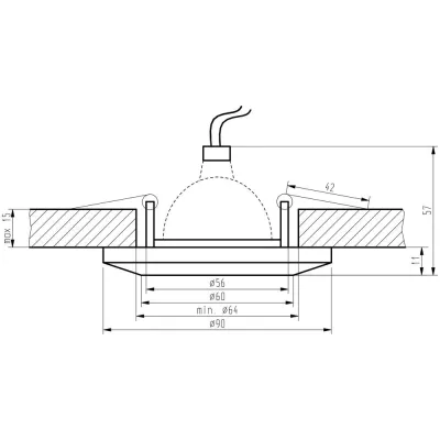 Stropné okrúhle zápustné osvetlenie DUVALL - 1xGU5,3, MR16, 50W, ružové / žlté