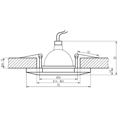 Vstavané stropné svietidlo EPHRATA - 1xGU5,3, MR16, 50W, rôznofarbené