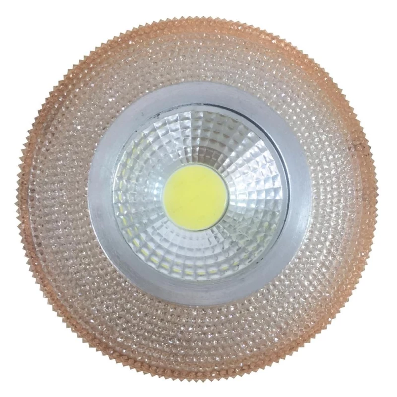 Stropné LED podhľadové osvetlenie GALLATIN - 5W, 4200K (denná biela), 10cm, okrúhle, jantárové