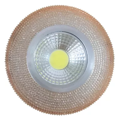 Stropné LED podhľadové osvetlenie GALLATIN - 5W, 4200K (denná biela), 10cm, okrúhle, jantárové