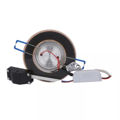 Stropné LED podhľadové osvetlenie GALLATIN - 5W, 4200K (denná biela), 10cm, okrúhle, jantárové