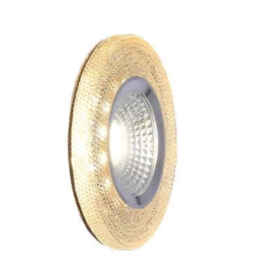 Stropné LED podhľadové osvetlenie GALLATIN - 5W, 4200K (denná biela), 10cm, okrúhle, jantárové