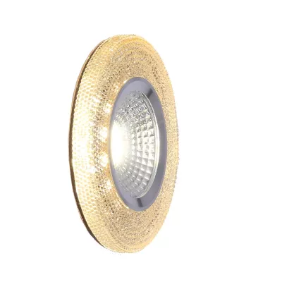 Stropné LED podhľadové osvetlenie GALLATIN - 5W, 4200K (denná biela), 10cm, okrúhle, jantárové