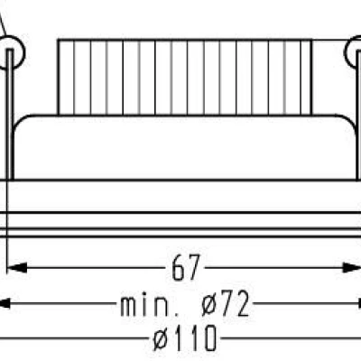 LED stropné zápustné svetlo HARRIMAN - 8W, 6500K (studená biela) + modré svetlo, okrúhle, číre