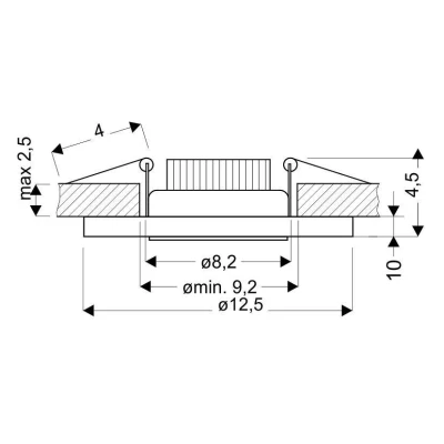 Stropné vstavané LED svetlo HARRIMAN - 10W, 6500K (studená biela) + biele svetlo, 12,5cm, okrúhle, chrómované