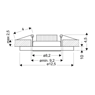 Stropné vstavané LED svetlo HARRIMAN - 10W, 6500K (studená biela) + biele svetlo, 12,5cm, okrúhle, chrómované