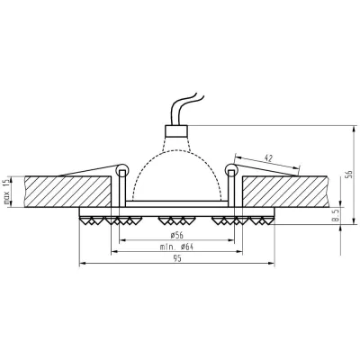 Podhľadové stropné dizajnové osvetlenie LACONNER - 1xGU5,3, MR16, 50W, hranaté, jantárové