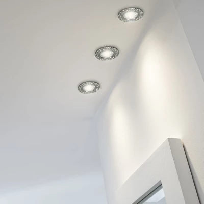 Zápustné stropné osvetlenie LOUDON - 1xGU10, 50W, 9cm, okrúhle, čierne