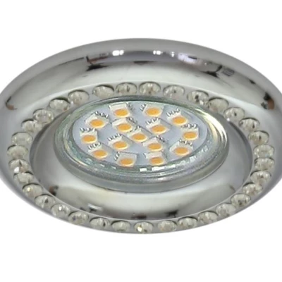 Vstavané okrúhle svietidlo LOUDON - 1xGU10, 50W, 9cm, chrómované