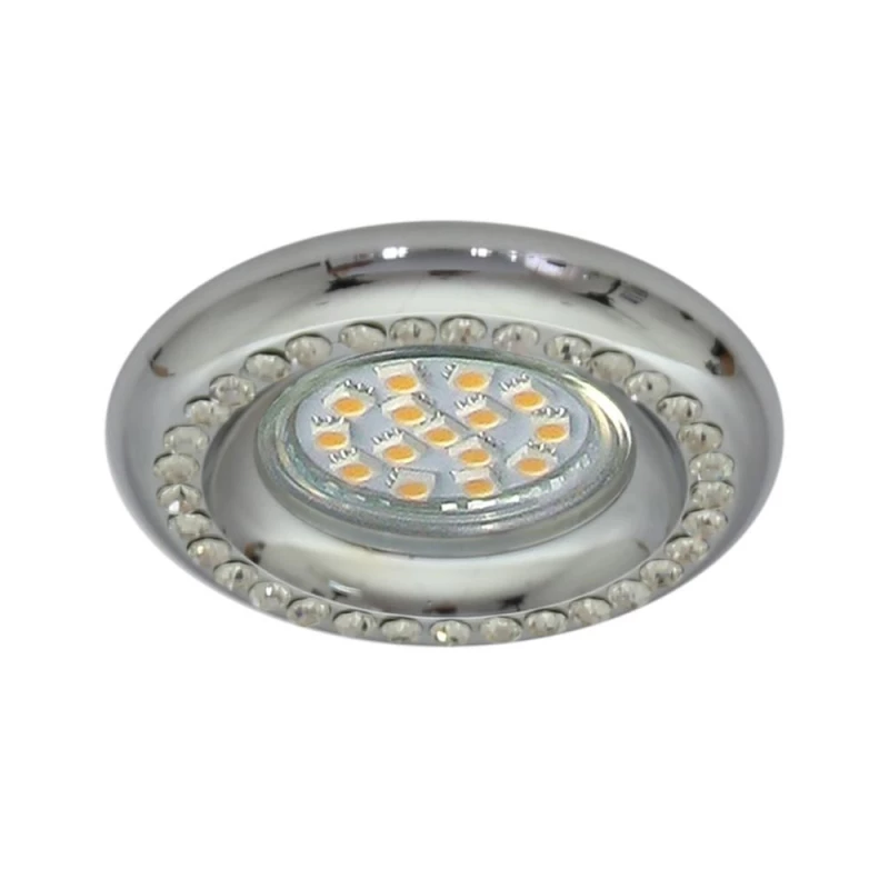 Vstavané okrúhle svietidlo LOUDON - 1xGU10, 50W, 9cm, chrómované