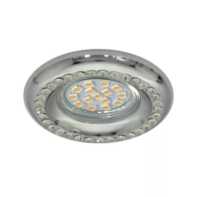 Vstavané okrúhle svietidlo LOUDON - 1xGU10, 50W, 9cm, chrómované