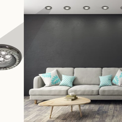 Vstavané okrúhle svietidlo LOUDON - 1xGU10, 50W, 9cm, čierne