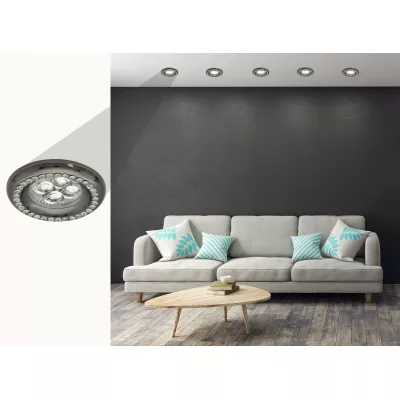 Vstavané okrúhle svietidlo LOUDON - 1xGU10, 50W, 9cm, čierne