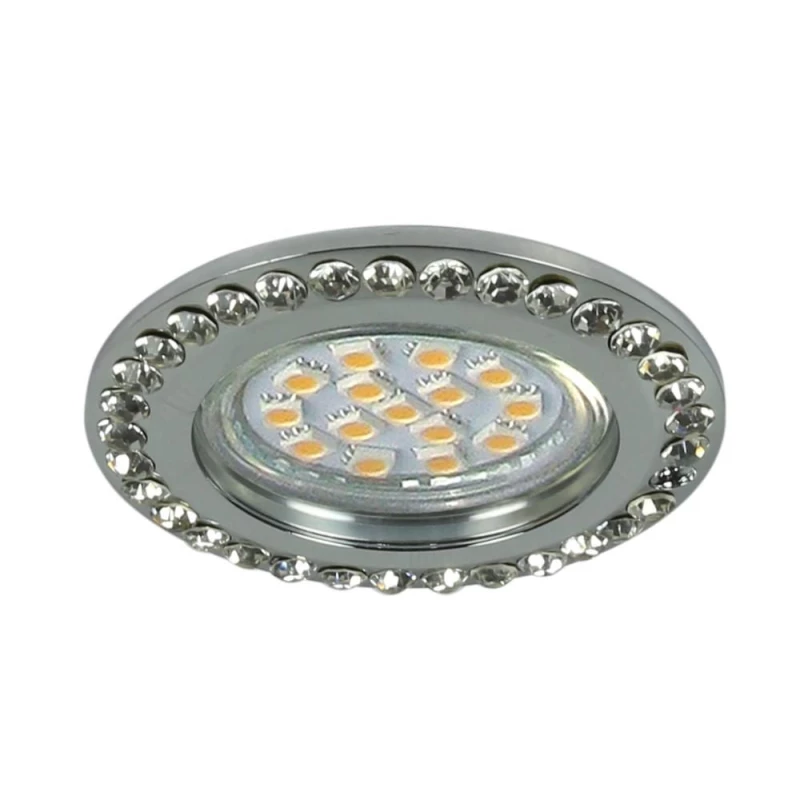 Podhľadové okrúhle osvetlenie LOUDON - 1xGU10, 50W, 8cm, chrómované
