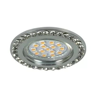 Podhľadové okrúhle osvetlenie LOUDON - 1xGU10, 50W, 8cm, chrómované