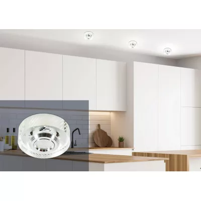 Stropné podhľadové LED svetlo MERCER - 3W, 3000K (teplá biela), okrúhle, číre