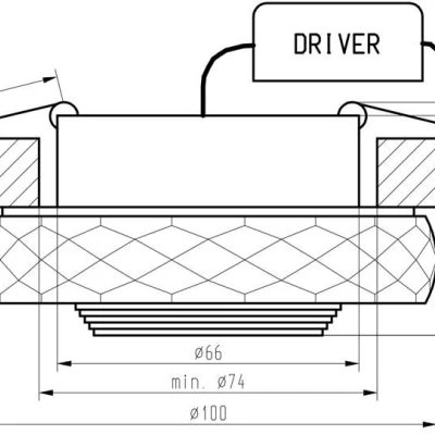 Vstavané stropné LED svietidlo MOSES - 3W, 3000K (teplá biela), chrómované / číre