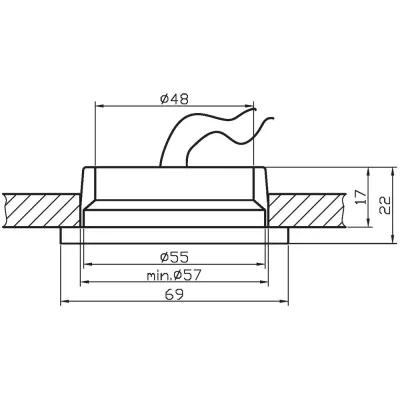 Vstavané stropné osvetlenie RAISO 2 - 1xG4, 20W, 6,9x6,9cm, štvorcové, zlaté
