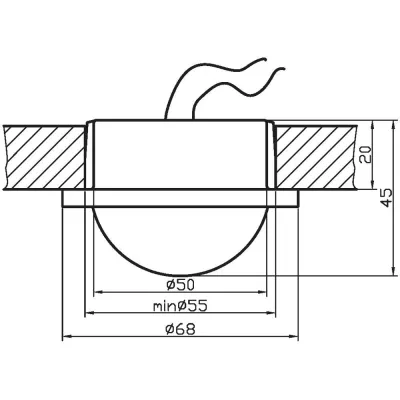 Vstavané stropné osvetlenie RAISO 1 - 1xG4, 20W, 6,8cm, okrúhle, zlaté