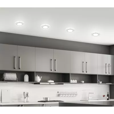 LED stropné vstavané svietidlo REMOTO 2 - 2x5W, 6500K (studená biela), strieborné