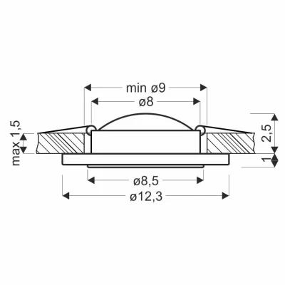 LED stropné vstavané svietidlo REMOTO 2 - 2x5W, 6500K (studená biela), strieborné