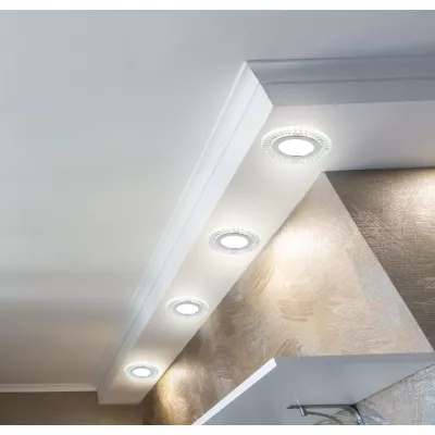 LED stropné vstavané svetlo REMOTO 1 - 2x5W, 6500K (studená biela), strieborné