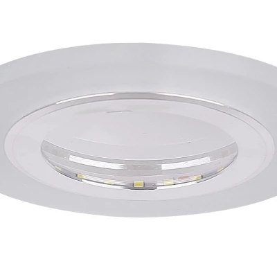 LED stropné vstavané svetlo ROMURE - 2x5W, 4000K (denná biela), strieborné / mrazené sklo