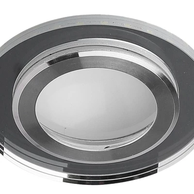 LED stropné vstavané svetlo ROMURE - 2x5W, 4000K (denná biela), strieborné / zrkadlové sklo