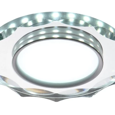 LED stropné zápustné svietidlo ROSSAE - 8W, 6500K (studená biela), 11cm, biele / číre