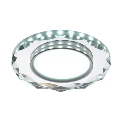 LED stropné zápustné svietidlo ROSSAE - 8W, 6500K (studená biela), 11cm, biele / číre