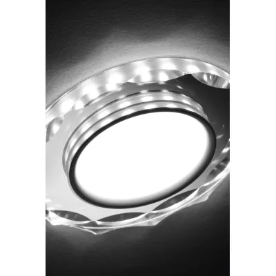 LED stropné zápustné svietidlo ROSSAE - 8W, 6500K (studená biela), 11cm, biele / číre