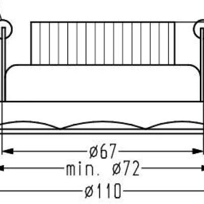 LED stropné zápustné svietidlo ROSSAE - 8W, 6500K (studená biela), 11cm, biele / číre