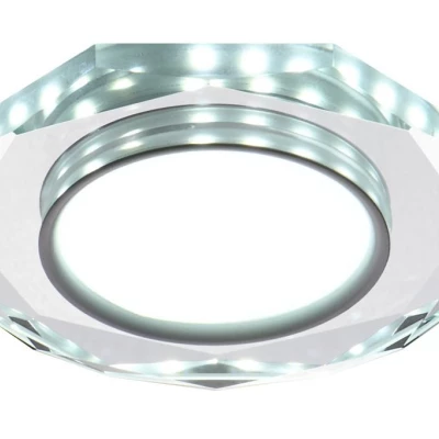 LED stropné zápustné svetlo ROSSAE - 8W, 6500K (studená biela), 11cm, biele / číre