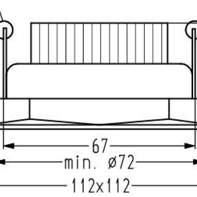 LED stropné zápustné svetlo ROSSAE - 8W, 6500K (studená biela), 11cm, biele / číre
