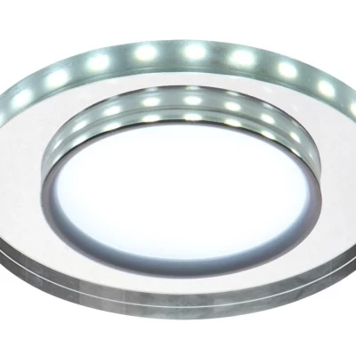 LED stropné zápustné osvetlenie ROSSAE - 8W, 6500K (studená biela), 11cm, okrúhle, biele / číre