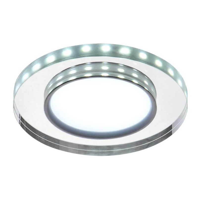 LED stropné zápustné osvetlenie ROSSAE - 8W, 6500K (studená biela), 11cm, okrúhle, biele / číre