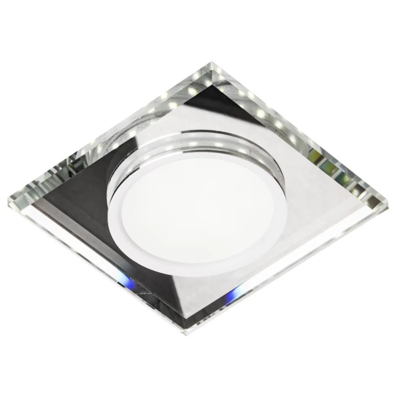 LED stropné zápustné osvetlenie ROSSAE - 8W, 6500K (studená biela), 11x11cm, hranaté, biele / číre