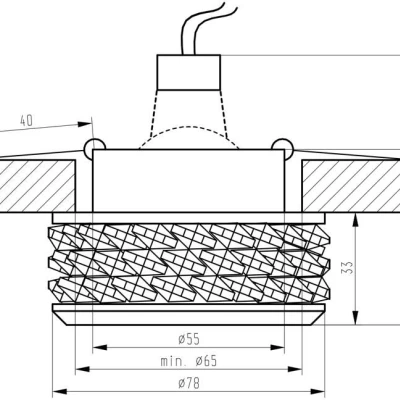 Stropné vstavané svetlo SELAWIK - 1xGU5,3, MR16, 50W, okrúhle, číre