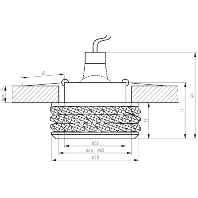 Stropné vstavané svetlo SELAWIK - 1xGU5,3, MR16, 50W, okrúhle, číre