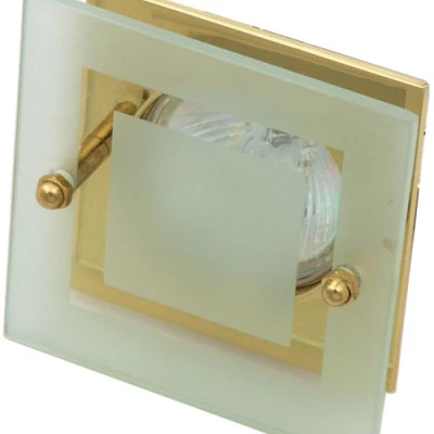 Vstavané stropné svietidlo SPARKLE 3 - 1xGU5,3, MR16, 50W, hranaté, zlaté