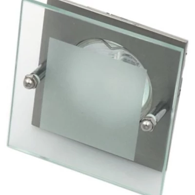 Stropné zápustné svietidlo SPARKLE 2 - 1xGU5,3, MR16, 50W, hranaté, strieborné
