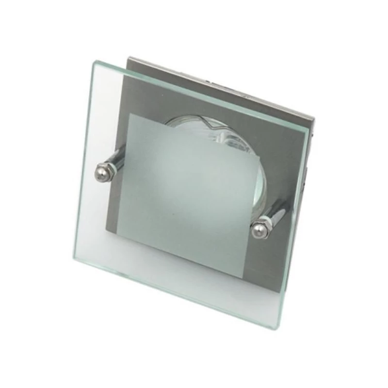 Stropné zápustné svietidlo SPARKLE 2 - 1xGU5,3, MR16, 50W, hranaté, strieborné