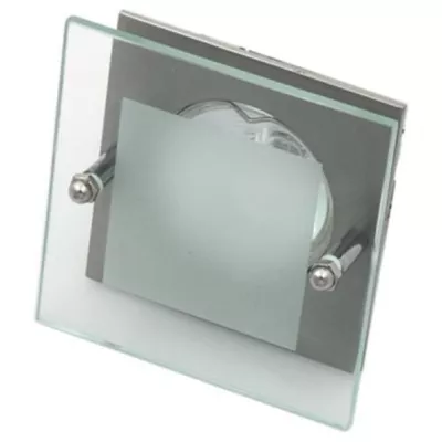 Stropné zápustné svietidlo SPARKLE 2 - 1xGU5,3, MR16, 50W, hranaté, strieborné