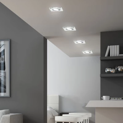 Stropné vstavané bodové svietidlo VIVIDUS - 1xGU10, MR16, 50W, 9cm, hranaté, číre