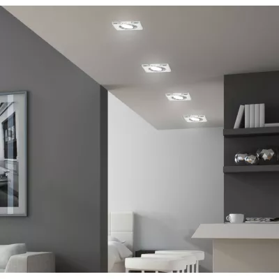 Stropné vstavané bodové svietidlo VIVIDUS - 1xGU10, MR16, 50W, 9cm, hranaté, číre
